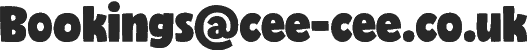 Bookings@cee-cee.co.uk